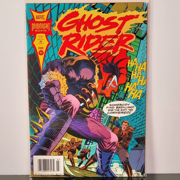 Marvel Comics Other - Ghost Rider 47 Marvel 1994 Midnight Sons Newsstand Edition Bagged Boarded FN/VF